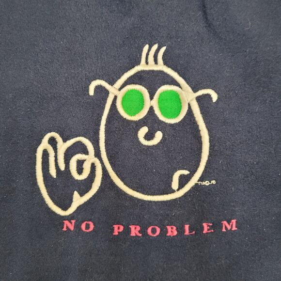 Vintage 80s No-Problem Sweatshirt Women Large 22x24 Baggy USA - Picture 12 of 15